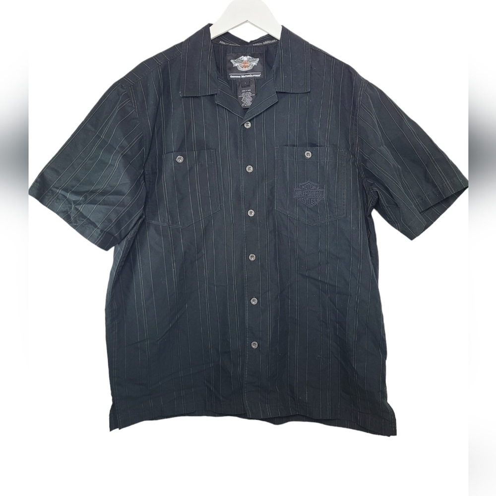 Harley Davidson 2012 Button Down Short Sleeve Shirt Men's Size Large